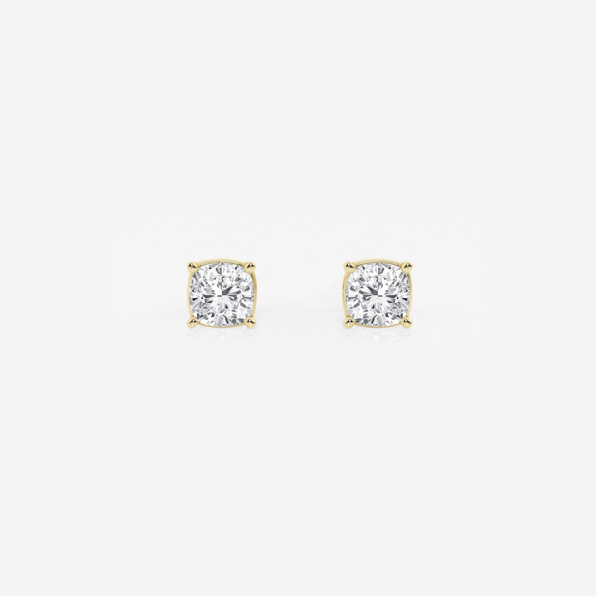 2Ct Lab-Created Blue Diamond Stud Earrings – 14K White Gold Finish Sterling Silver