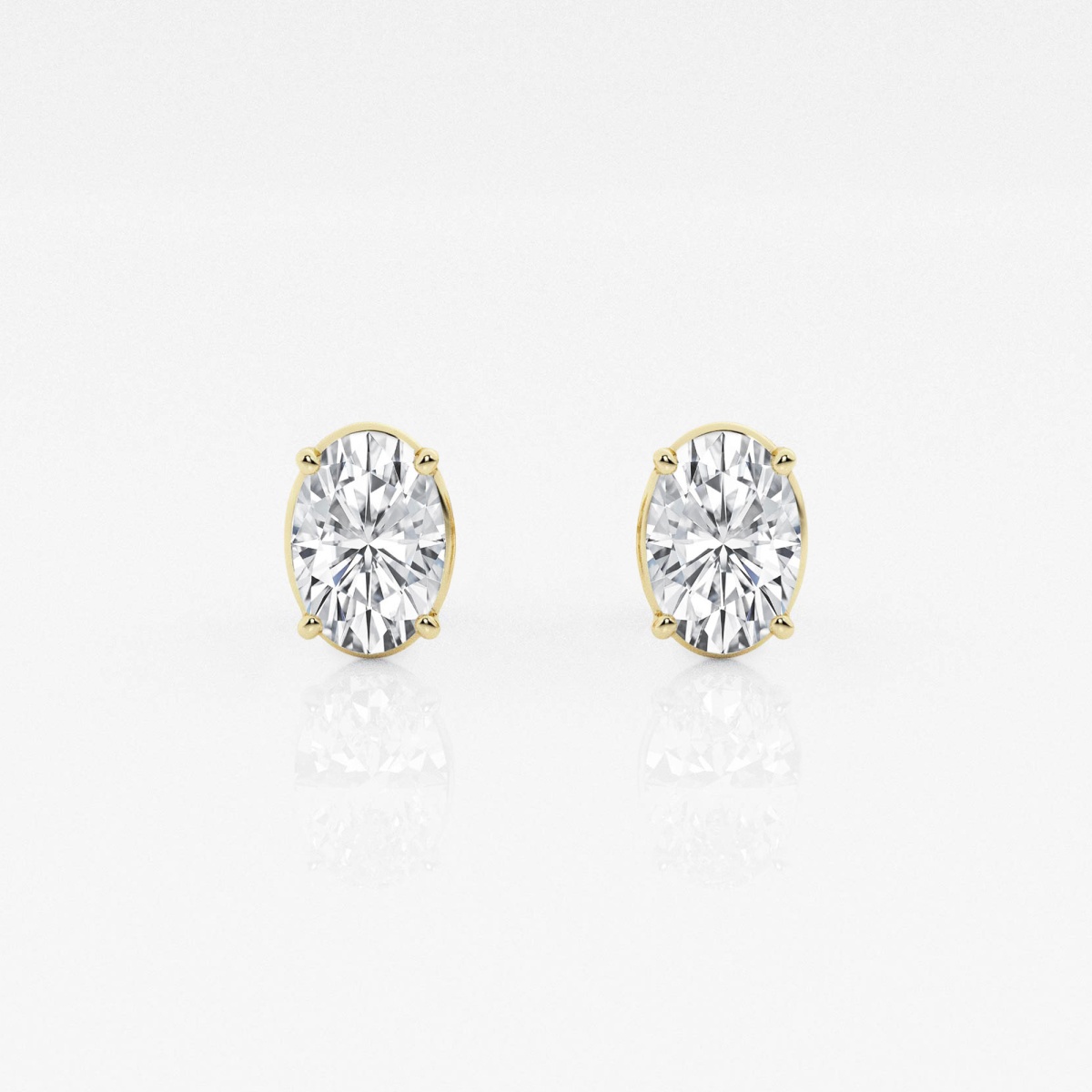 product video for 1 ctw Oval Lab Grown Diamond Solitaire Stud Earrings