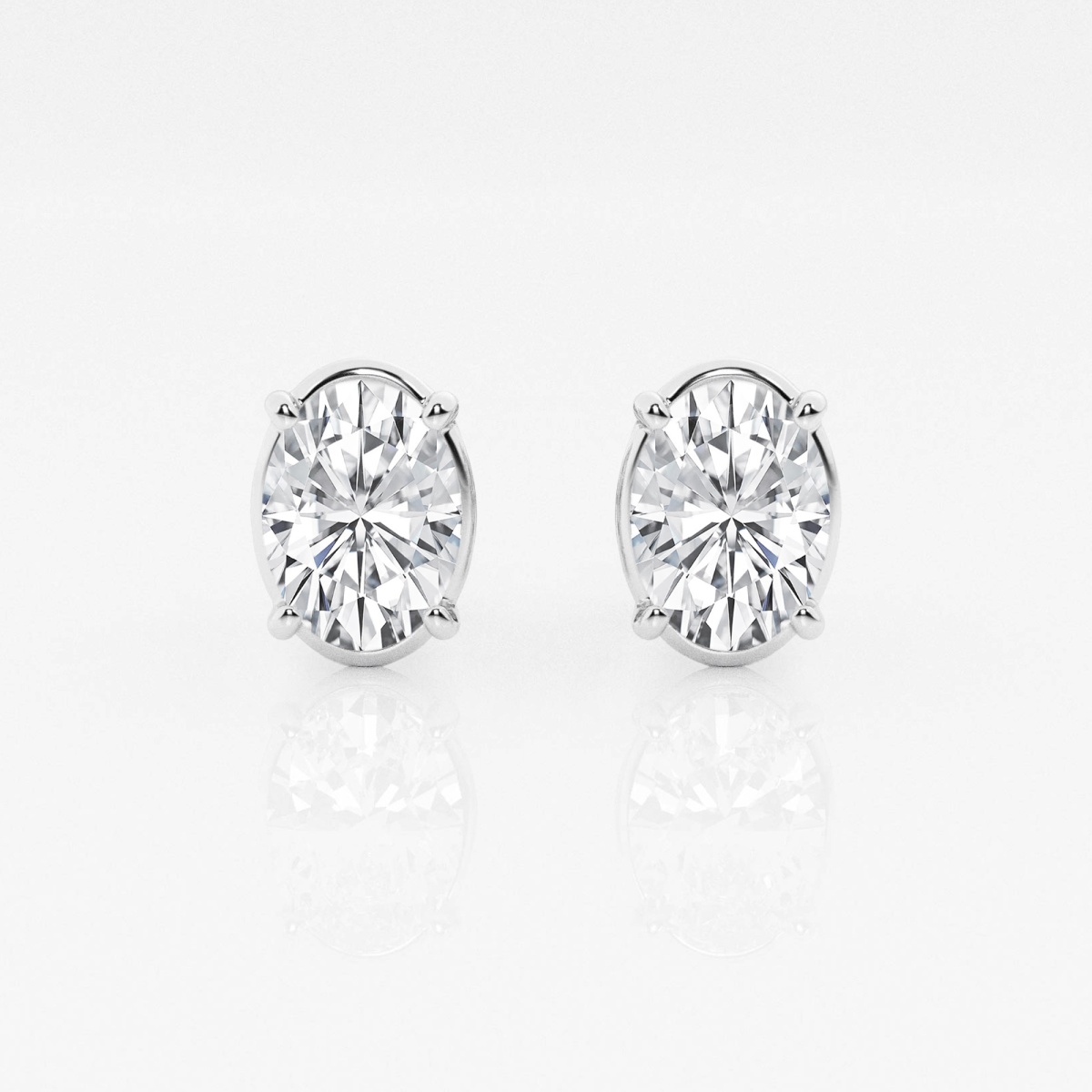 product video for 2 ctw Oval Lab Grown Diamond Solitaire Certified Stud Earrings