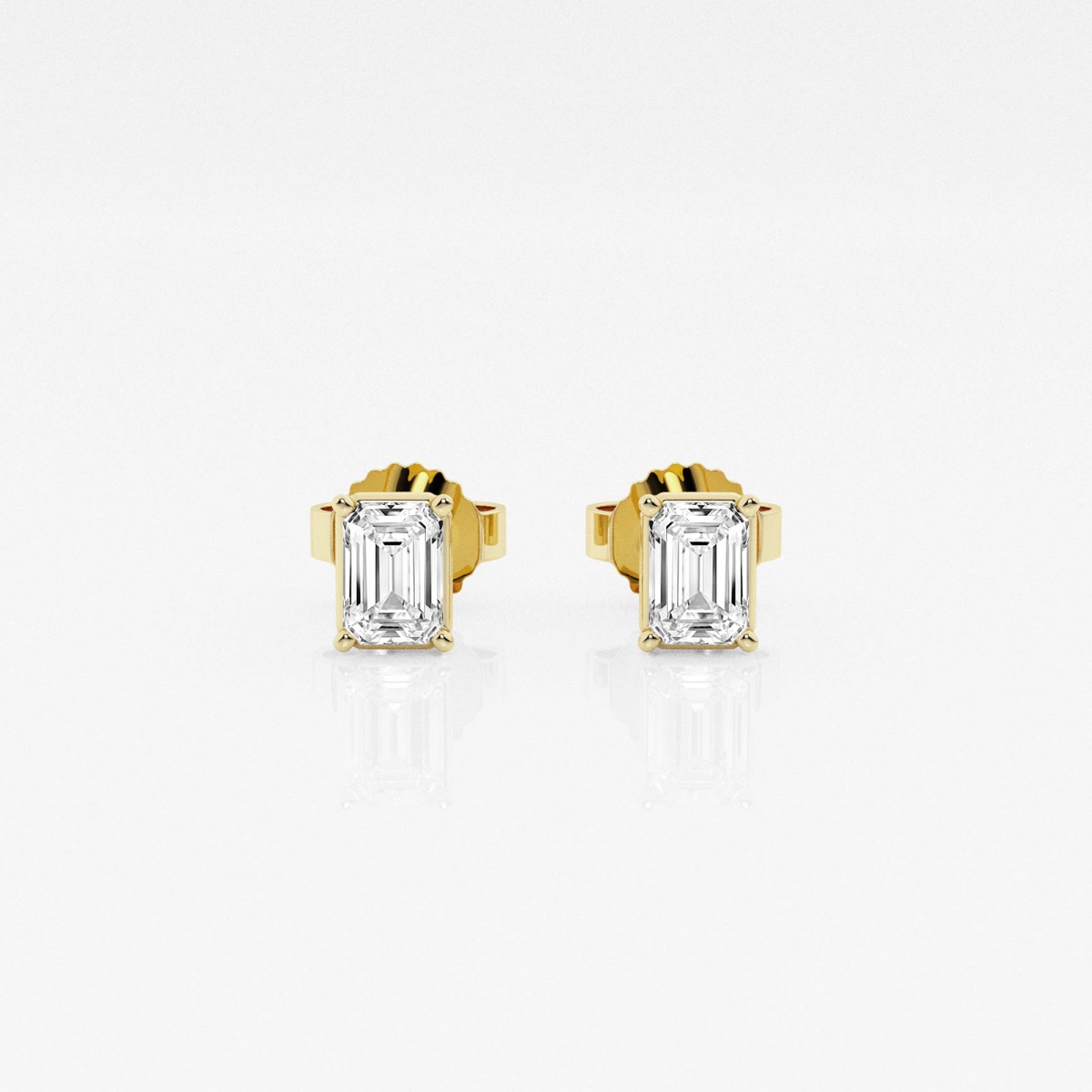 1/2 ctw Emerald Lab Grown Diamond Solitaire Stud Earrings