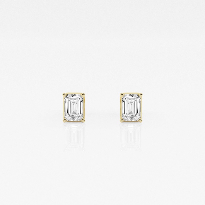 1/2 ctw Emerald Lab Grown Diamond Solitaire Stud Earrings