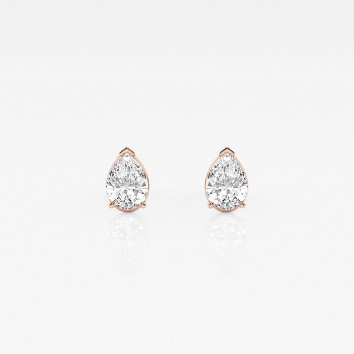 1/2 ctw Pear Lab Grown Diamond Solitaire Stud Earrings