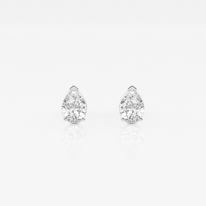 1/2 ctw Pear Lab Grown Diamond Solitaire Stud Earrings