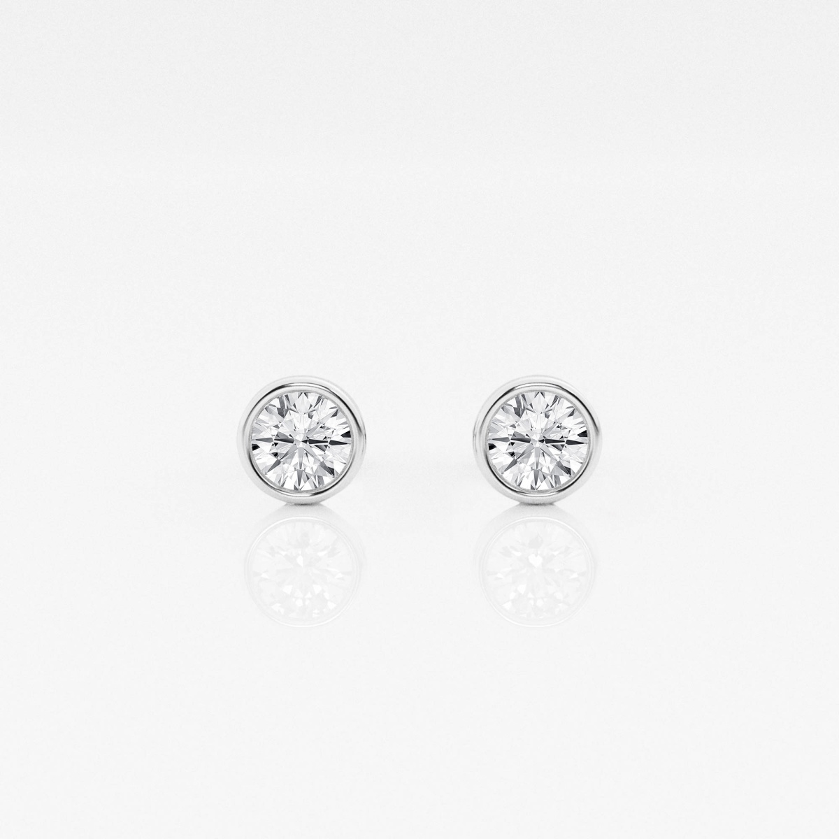 1/2 ctw Round Lab Grown Diamond Bezel Set Solitaire Stud Earrings