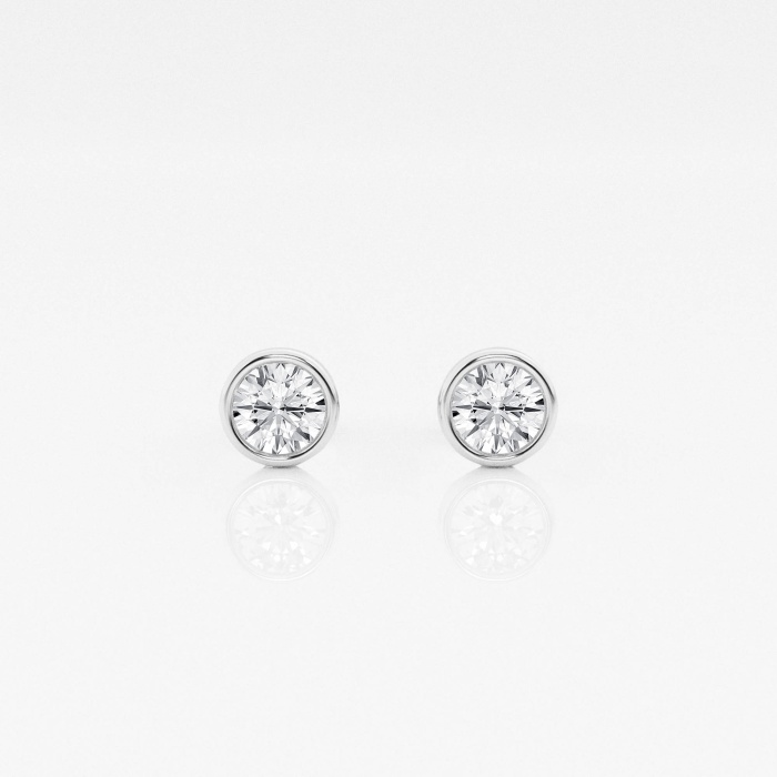 1/2 ctw Round Lab Grown Diamond Bezel Set Solitaire Stud Earrings