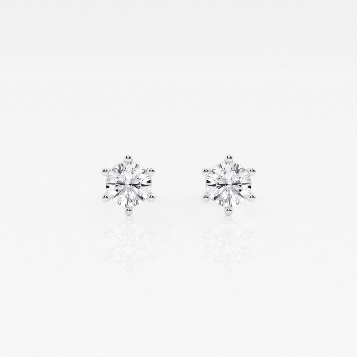 1/2 ctw Round Near-Colorless Lab Grown Diamond 6-Prong Stud Earrings