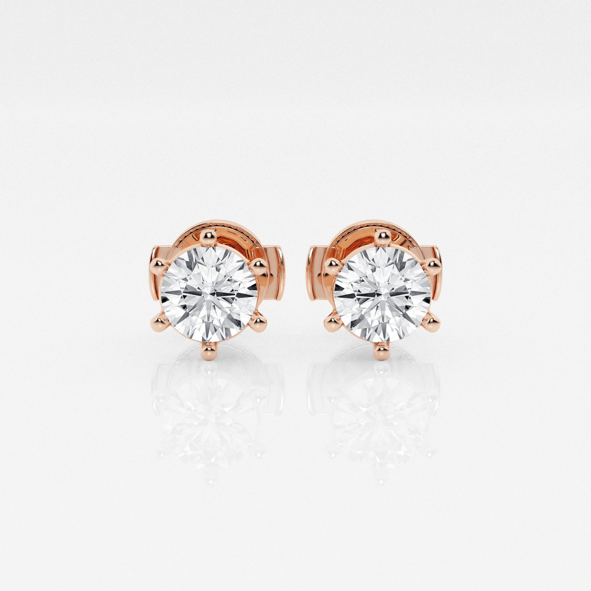 1 ctw Round Near-Colorless Lab Grown Diamond 6-Prong Stud Earrings