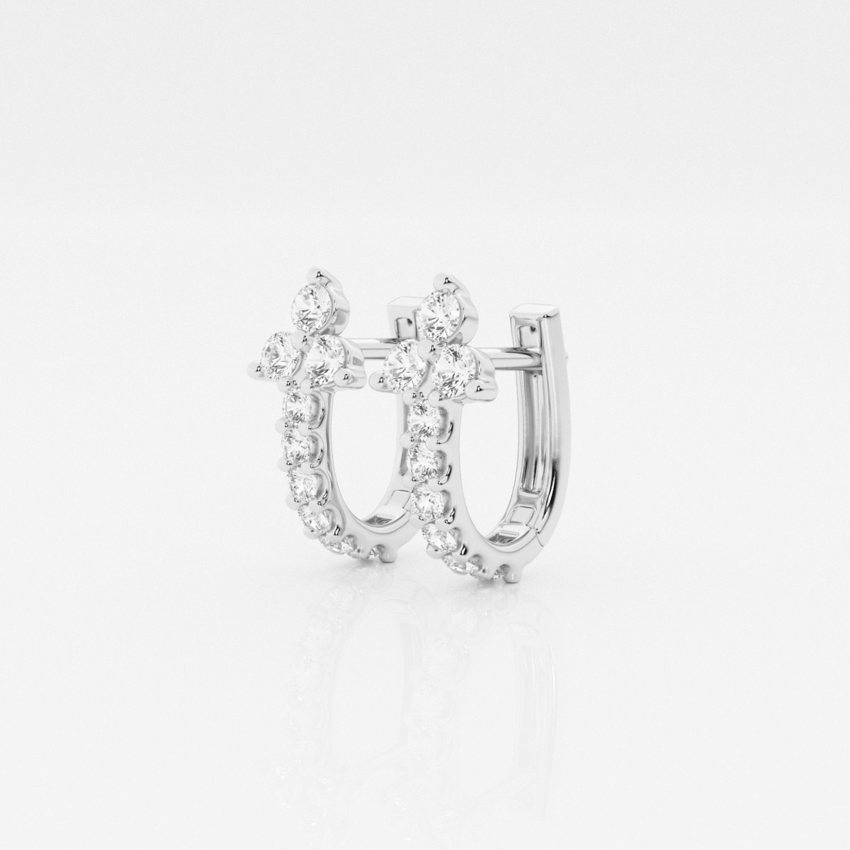 Additional Image 1 for  näas Romancing 1/2 ctw Round Lab Grown Diamond Huggie Hoop Earrings