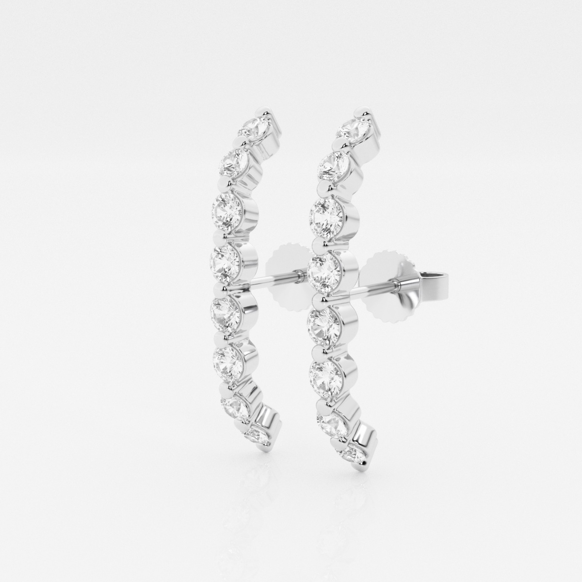 Additional Image 1 for  näas Ethereal 3/4 ctw Round Lab Grown Diamond Suspender Earrings