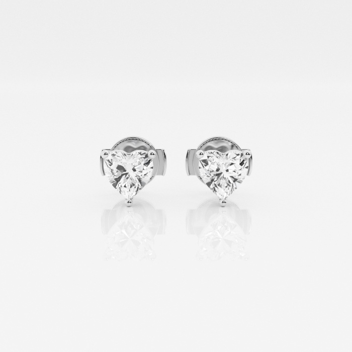 Additional Image 2 for  näas Ethereal 1 ctw Heart Lab Grown Diamond Stud Earrings