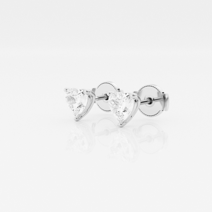 Additional Image 1 for  näas Ethereal 1 ctw Heart Lab Grown Diamond Stud Earrings