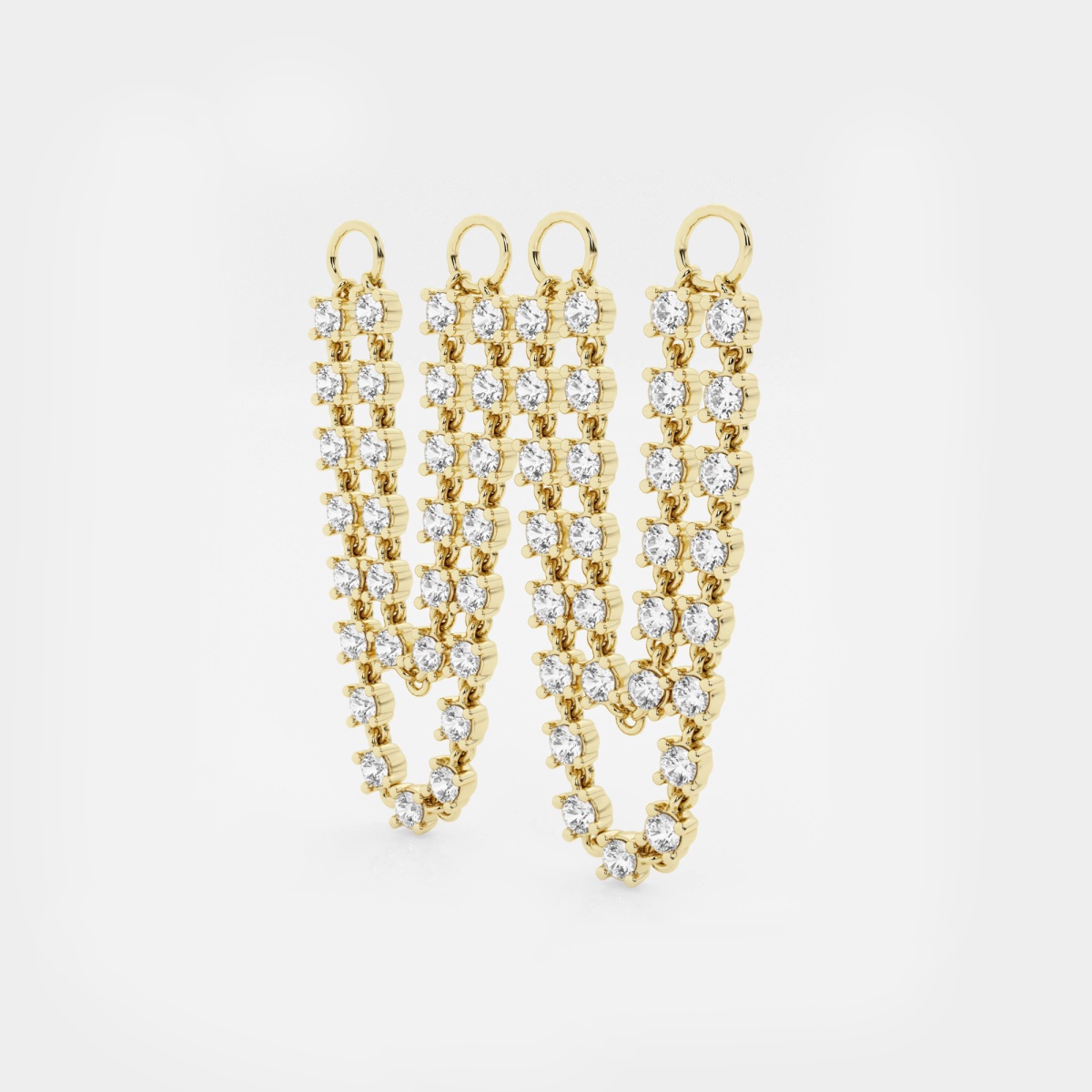 näas Flowing 1 3/4 ctw Round Lab Grown Diamond Earring Enhancers