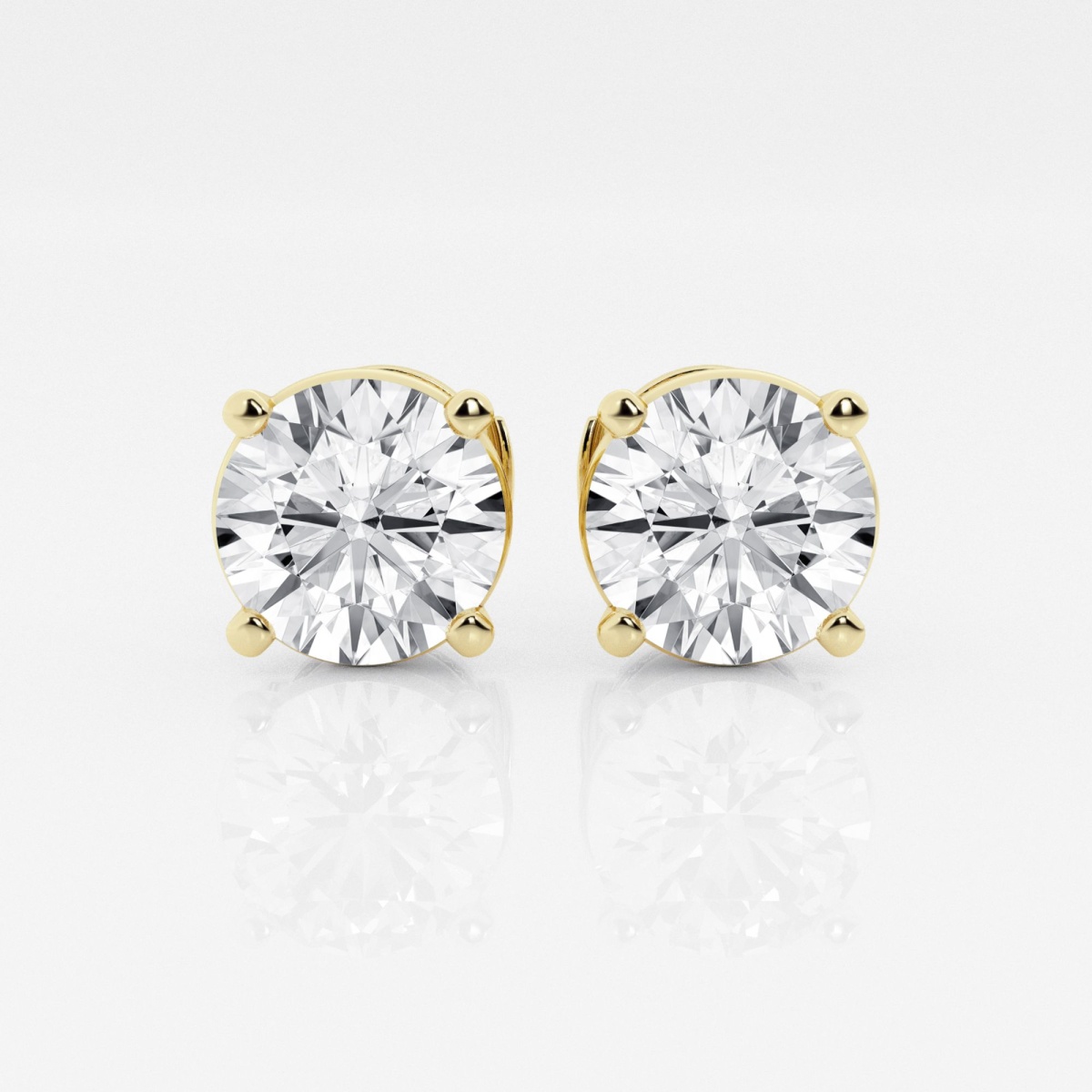 1 ctw Round Colorless (E) Lab Grown Diamond Stud Earrings 14K White Gold E+, VS1+