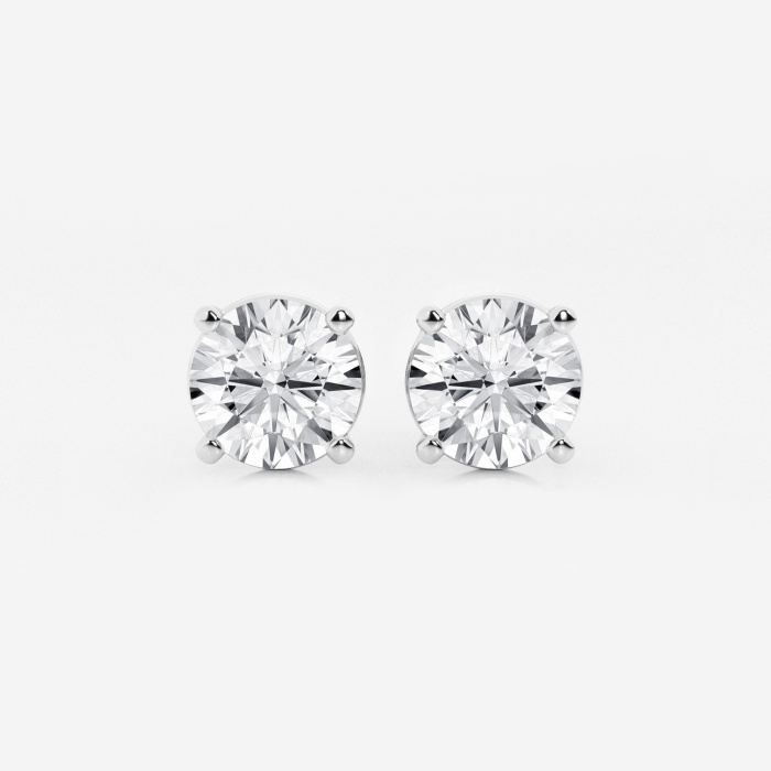 4 ctw Round Lab Grown Diamond Stud Earrings