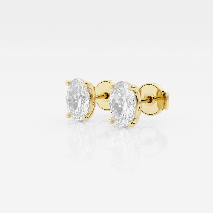 Additional Image 1 for  näas Ethereal 2 ctw Oval Lab Grown Diamond Certified Stud Earrings