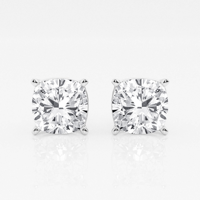 5 ctw Cushion Lab Grown Diamond Solitaire Certified Stud Earrings