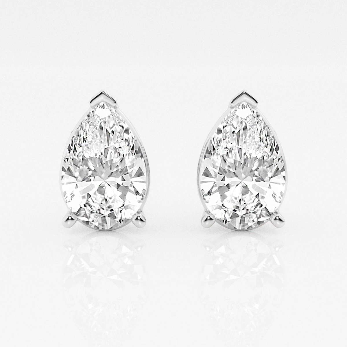 5 ctw Pear Lab Grown Diamond Solitaire Certified Stud Earrings