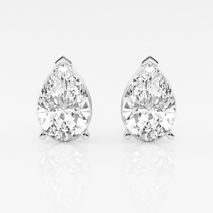 5 ctw Pear Lab Grown Diamond Solitaire Certified Stud Earrings