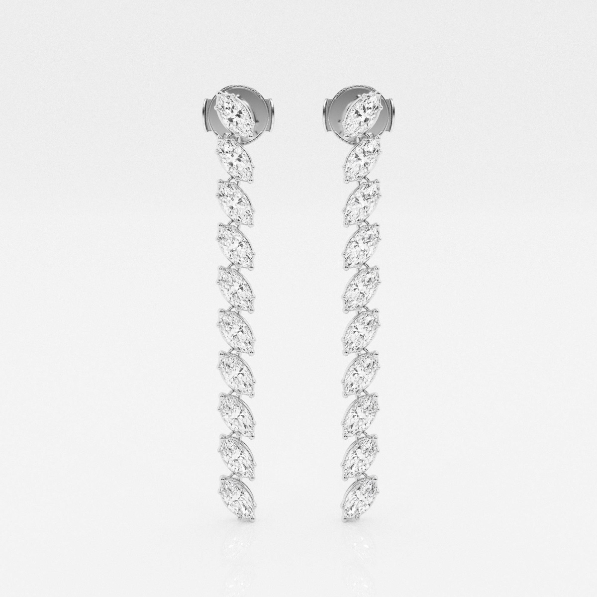 Badgley Mischka 3 1/2 ctw Marquise Lab Grown Diamond Dangle Fashion Earrings