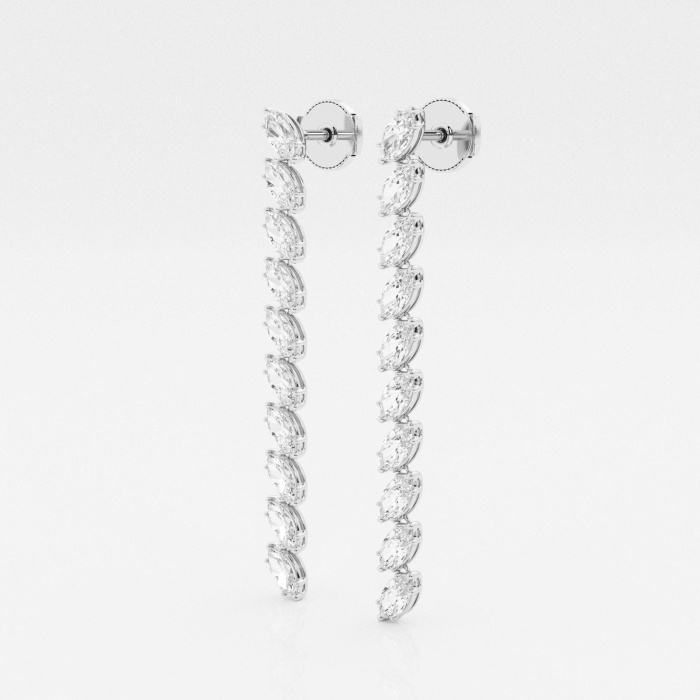 Additional Image 1 for  Badgley Mischka 3 1/2 ctw Marquise Lab Grown Diamond Dangle Fashion Earrings