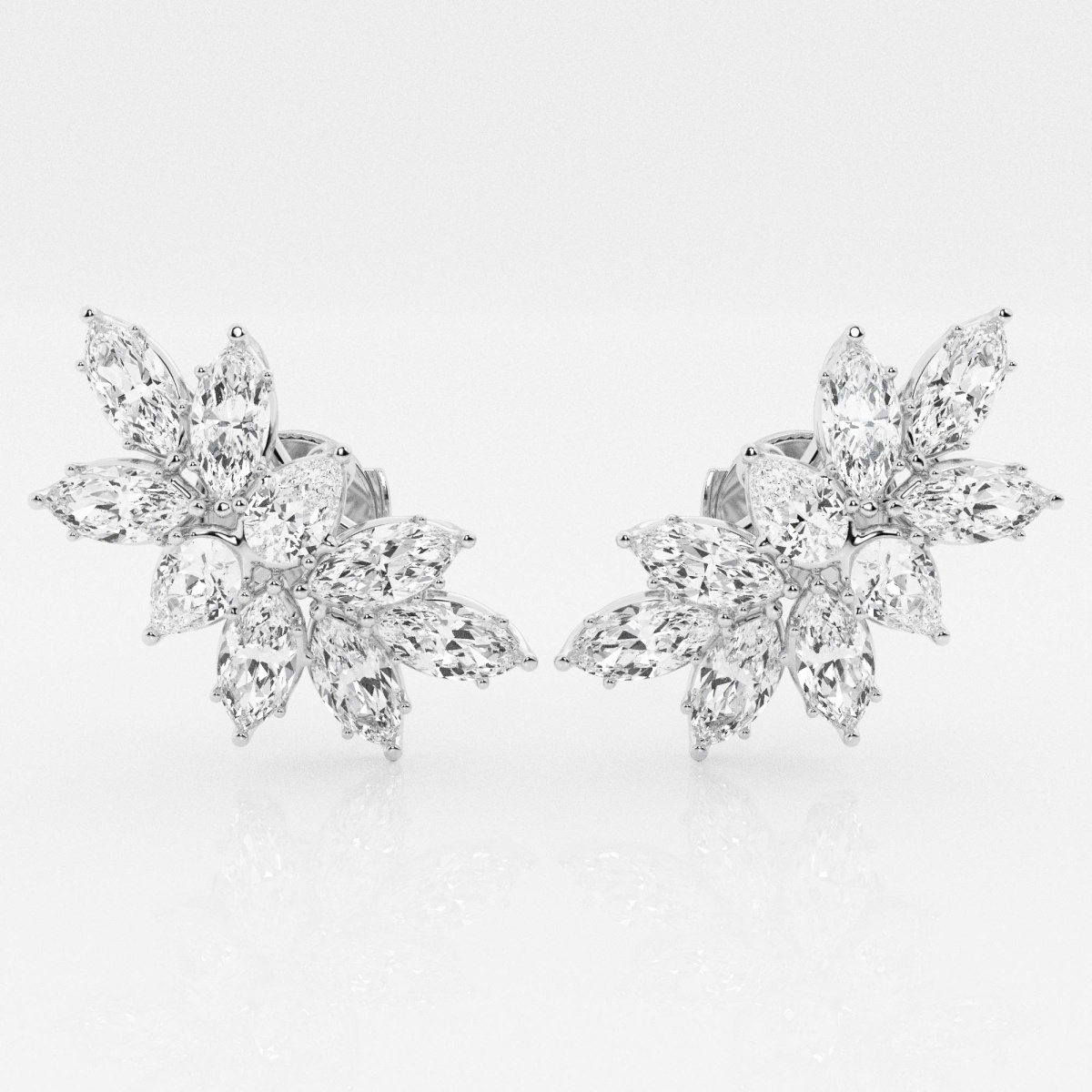 Badgley Mischka 4 ctw Pear & Marquise Lab Grown Diamond Cluster Fashion Earrings