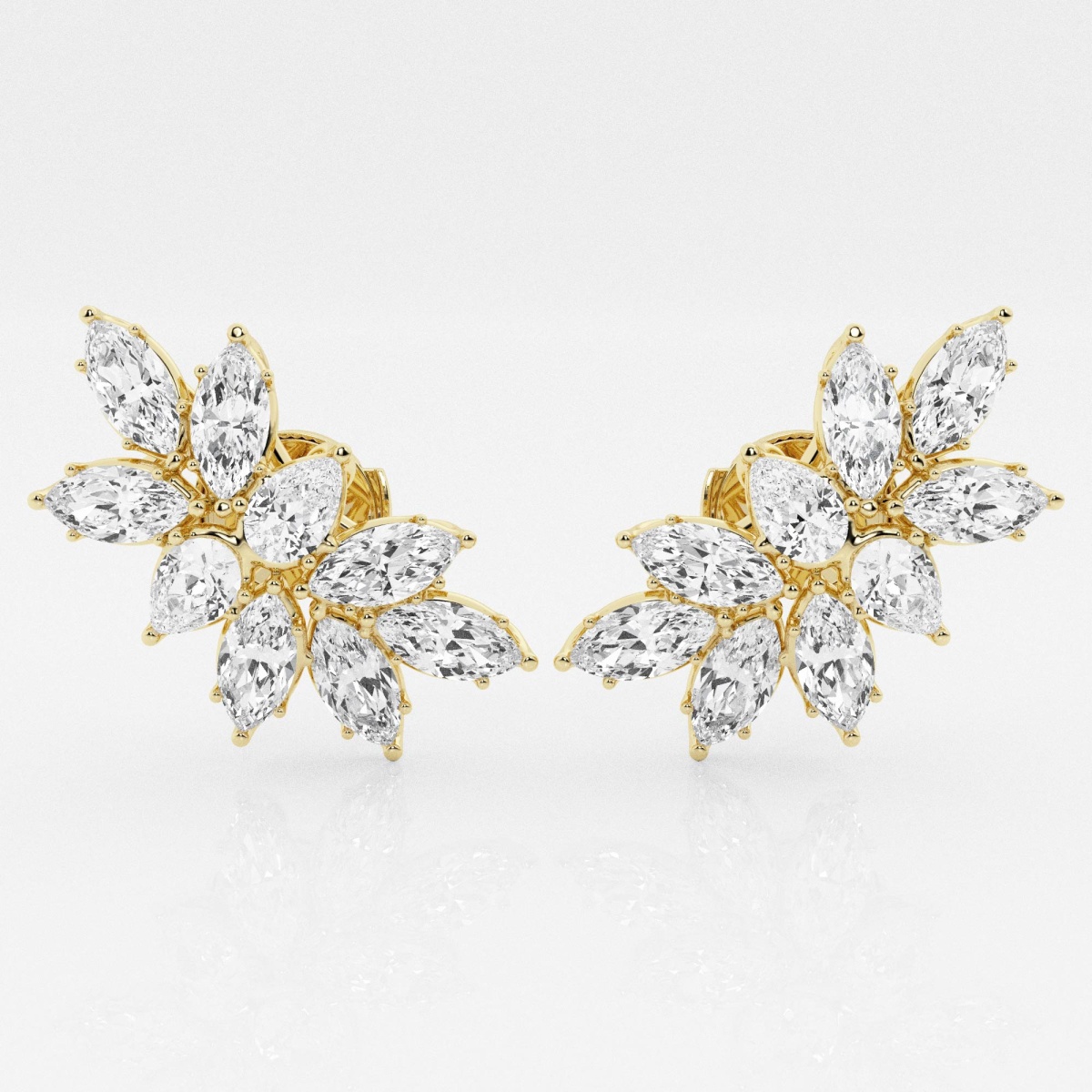 Badgley Mischka 4 ctw Pear & Marquise Lab Grown Diamond Cluster Fashion Earrings