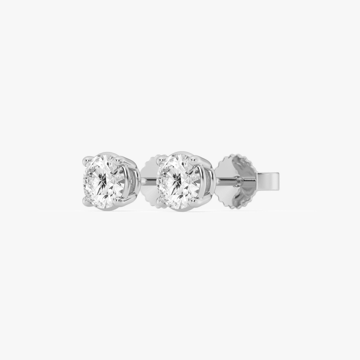 Additional Image 1 for  3/4 ctw Round Near-Colorless (I-J) Lab Grown Diamond Stud Earrings