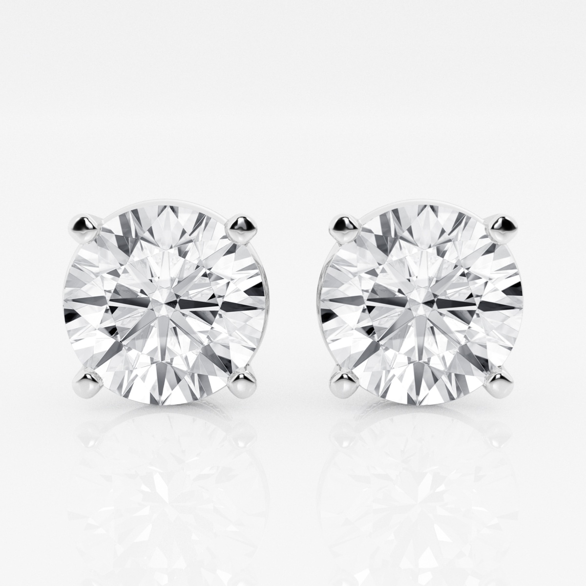 Additional Image 2 for  8 ctw Round Colorless (E-F) Lab Grown Diamond Certified Stud Earrings