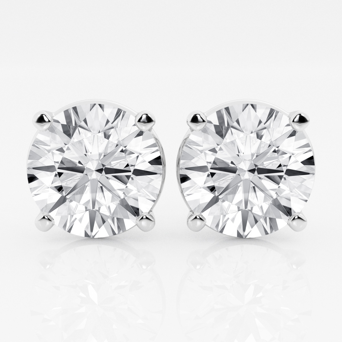 12 ctw Round Colorless (E-F) Lab Grown Diamond Certified Stud Earrings