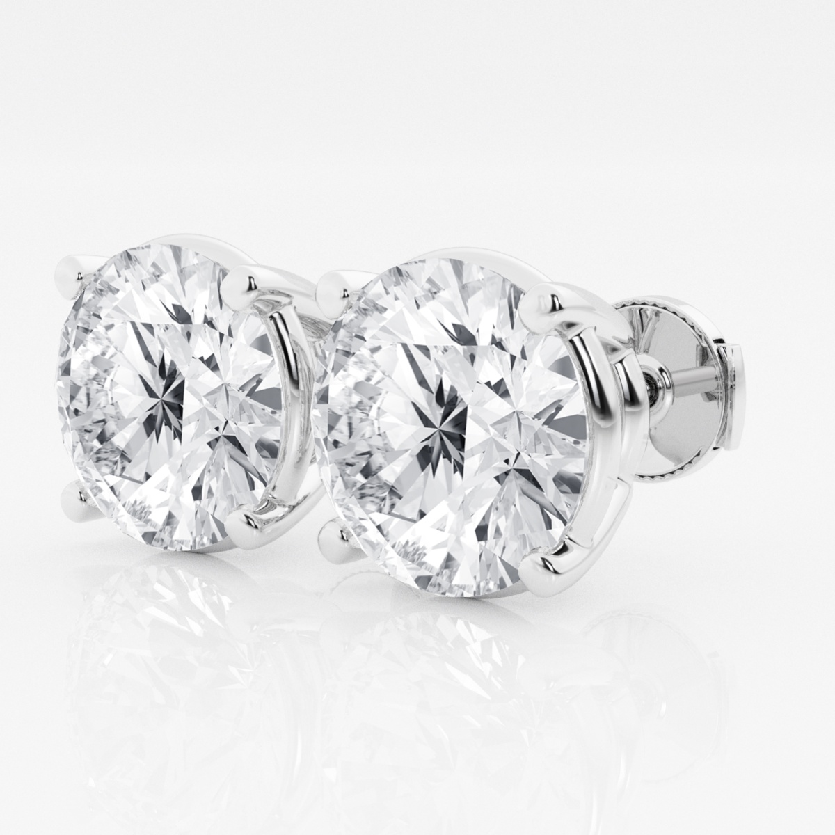 Additional Image 1 for  12 ctw Round Colorless (E-F) Lab Grown Diamond Certified Stud Earrings