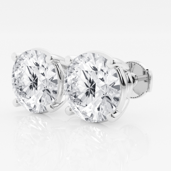12 ctw Round Colorless (E-F) Lab Grown Diamond Certified Stud Earrings