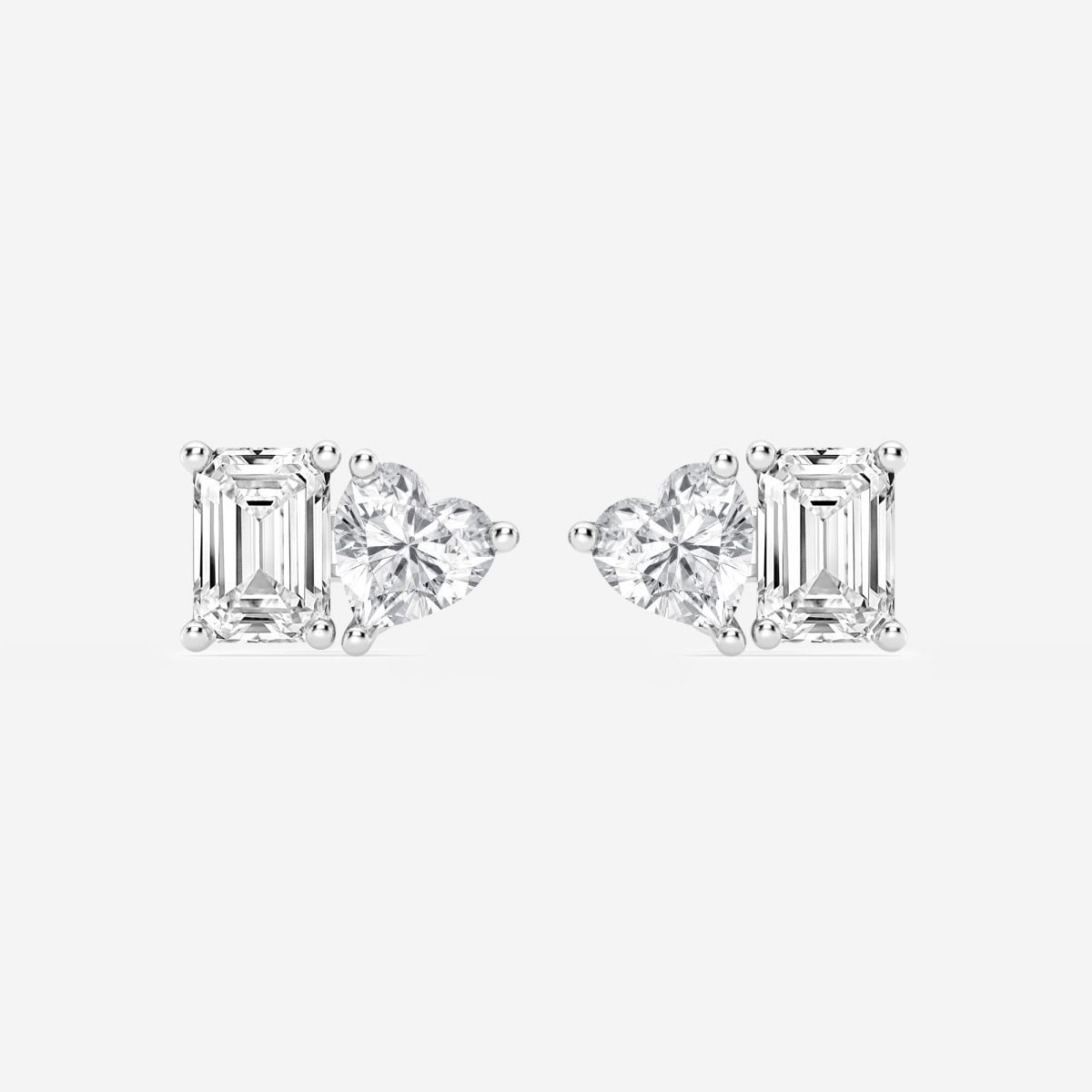Natural Diamond Stud Earrings Emerald 0.62 ct. tw. (0.31ct