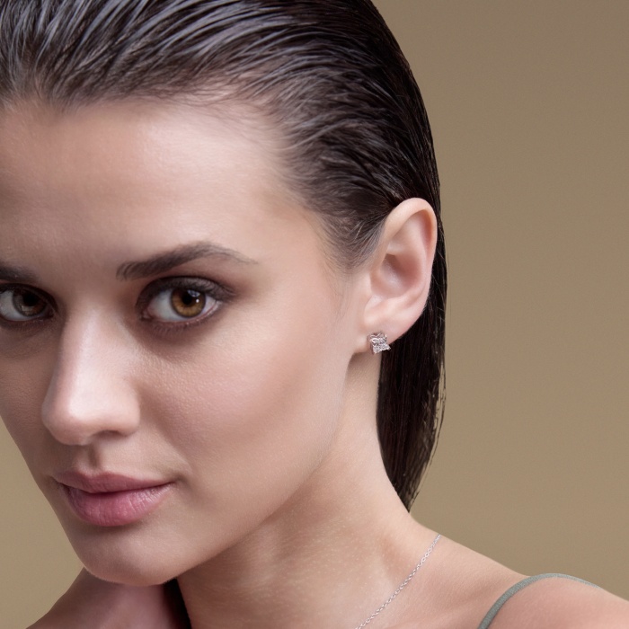 Muse - Floral Cut Diamond Studs