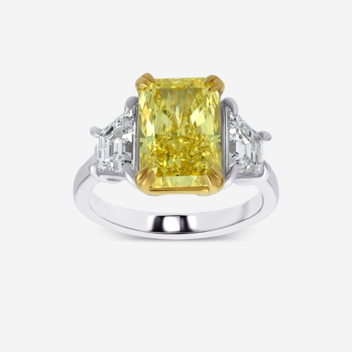 Radiant Three Stone Engagement Ring