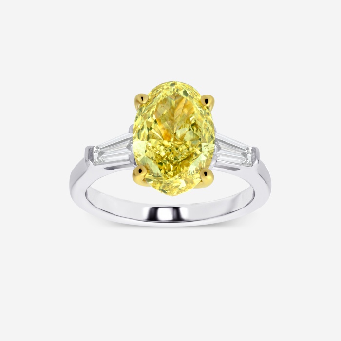 Oval Three Stone Engagement Ring