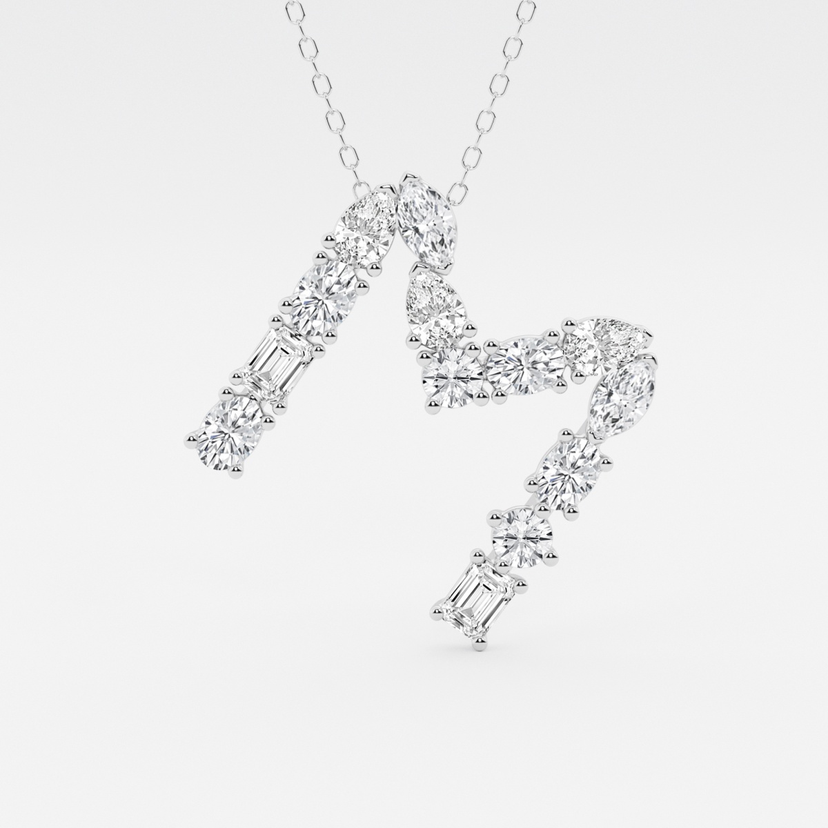 【LOVE ME MONSTER】Square & Initial Necklace〜イニシャル入り Foufou Alphabet Initial Letter Gemstone Necklace – Vintage