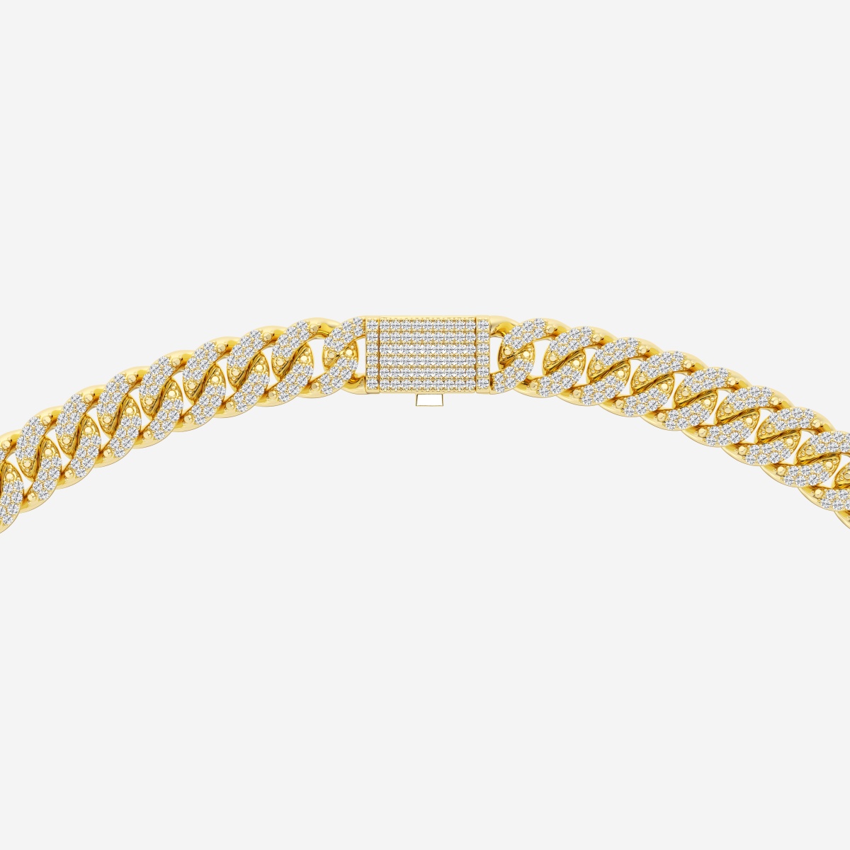 7 ctw Round Lab Grown Diamond Cuban Link Bracelet - 8 Inches 14K White Gold FG, VS2+