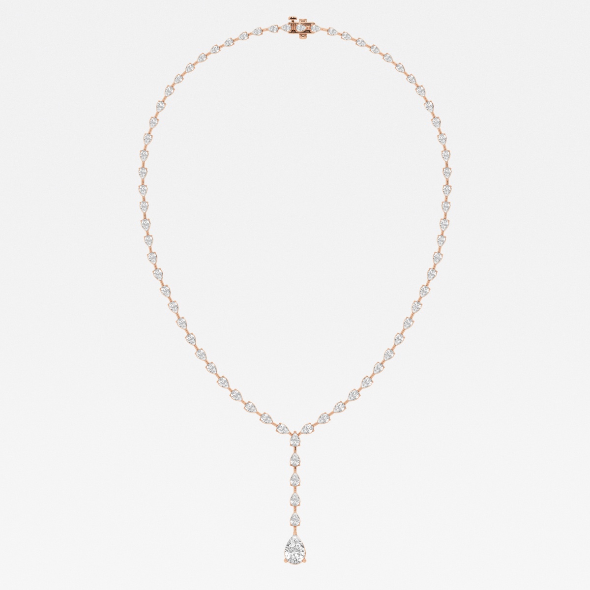 Additional Image 1 for  Badgley Mischka 17 ctw Pear Lab Grown Diamond Lariat Tennis Necklace