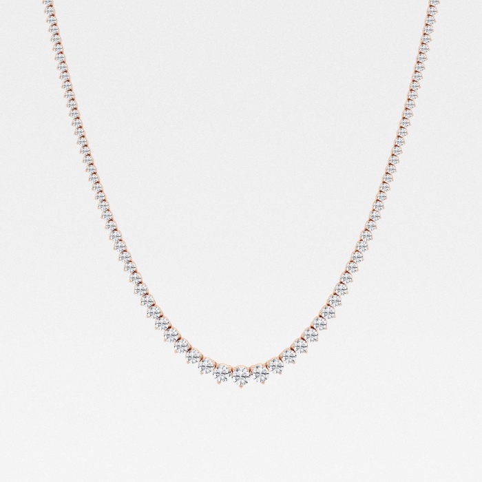 12 ctw Round Lab Grown Diamond Graduated Riviera Necklace