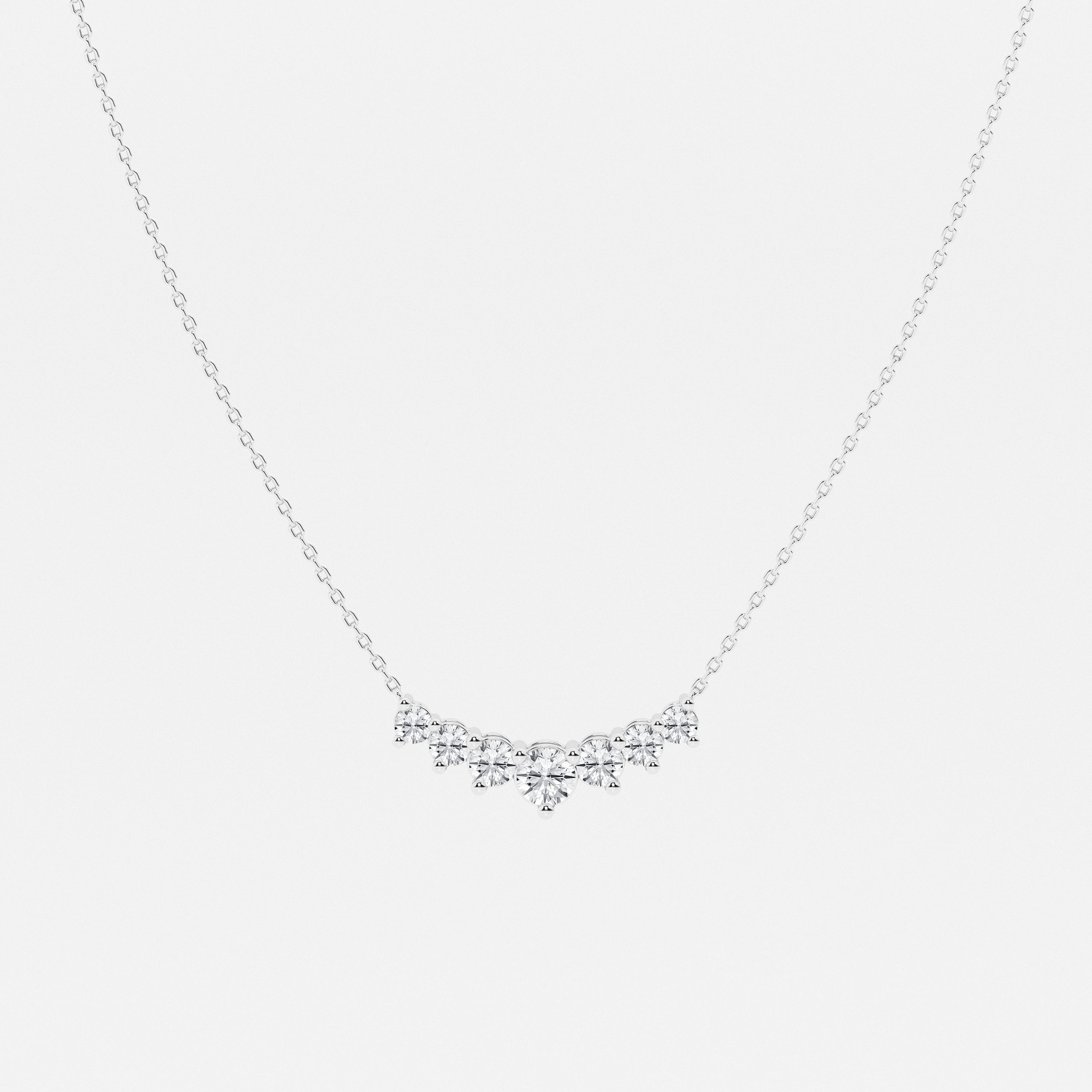 1 ctw Round Lab Grown Diamond Seven Stone Demi Eternity Fashion