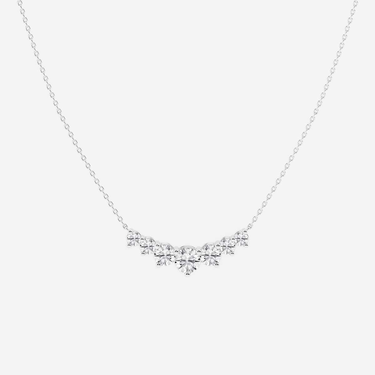 2 ctw Round Lab Grown Diamond Seven Stone Demi Eternity