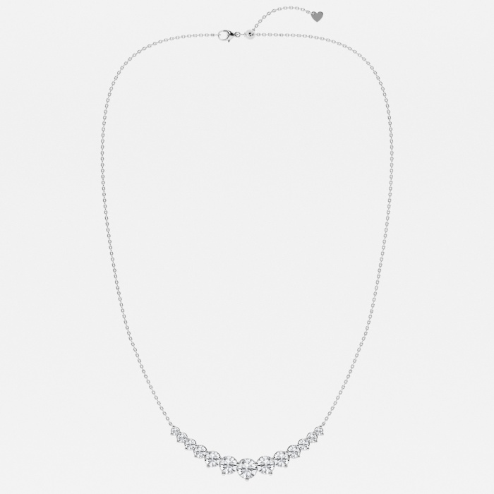 5 ctw Round Lab Grown Diamond Thirteen Stone Demi Eternity Fashion Necklace