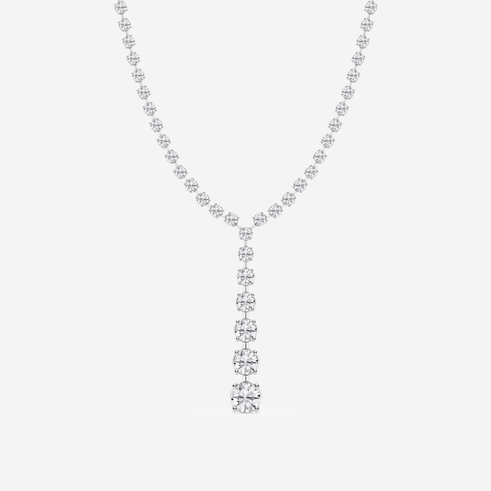 Design ID 2621 - 19 5/8 ctw Round Lab Grown Diamond Truly Custom Lariat Tennis Necklace