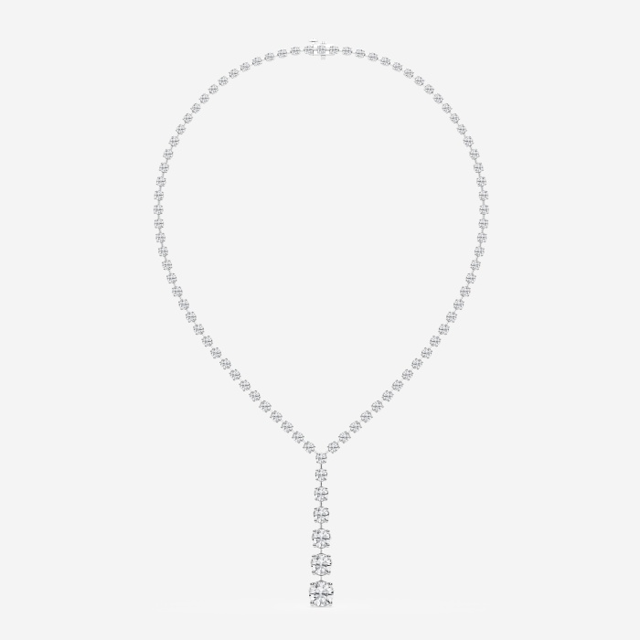Design ID 2621 - 19 5/8 ctw Round Lab Grown Diamond Truly Custom Lariat Tennis Necklace