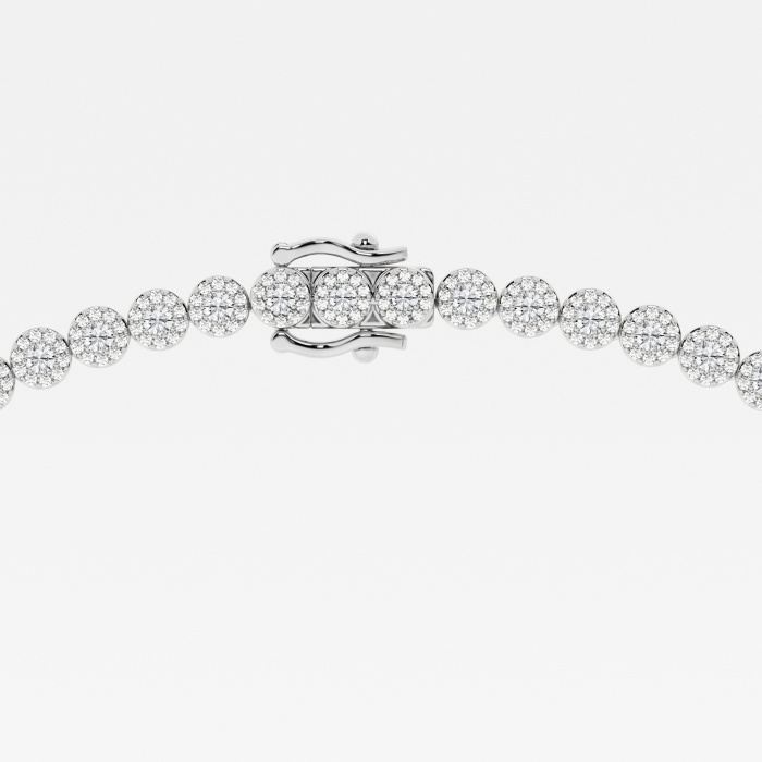 Additional Image 2 for  7 ctw Round Lab Grown Diamond Halo Tennis Necklace
