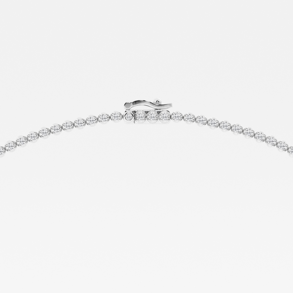 Additional Image 2 for  3 ctw Oval Lab Grown Diamond Single Station Tennis Necklace