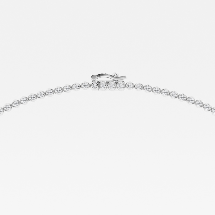 Additional Image 2 for  3 ctw Oval Lab Grown Diamond Single Station Tennis Necklace
