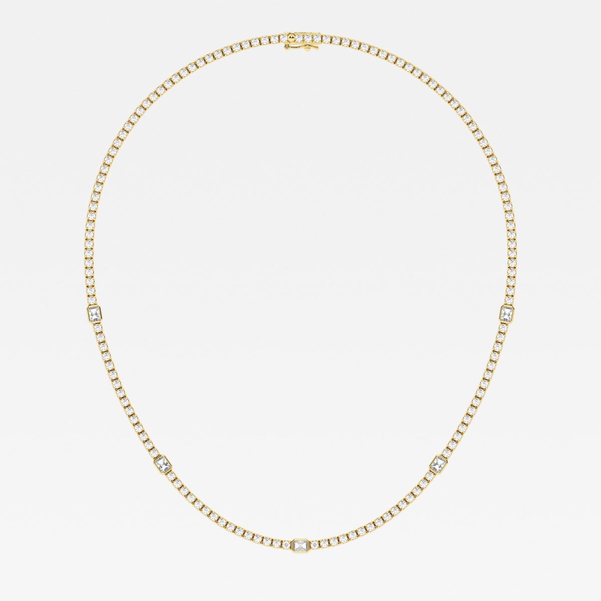 Additional Image 1 for  näas Empowering 8 3/4 ctw Radiant Lab Grown Diamond Station Tennis Necklace