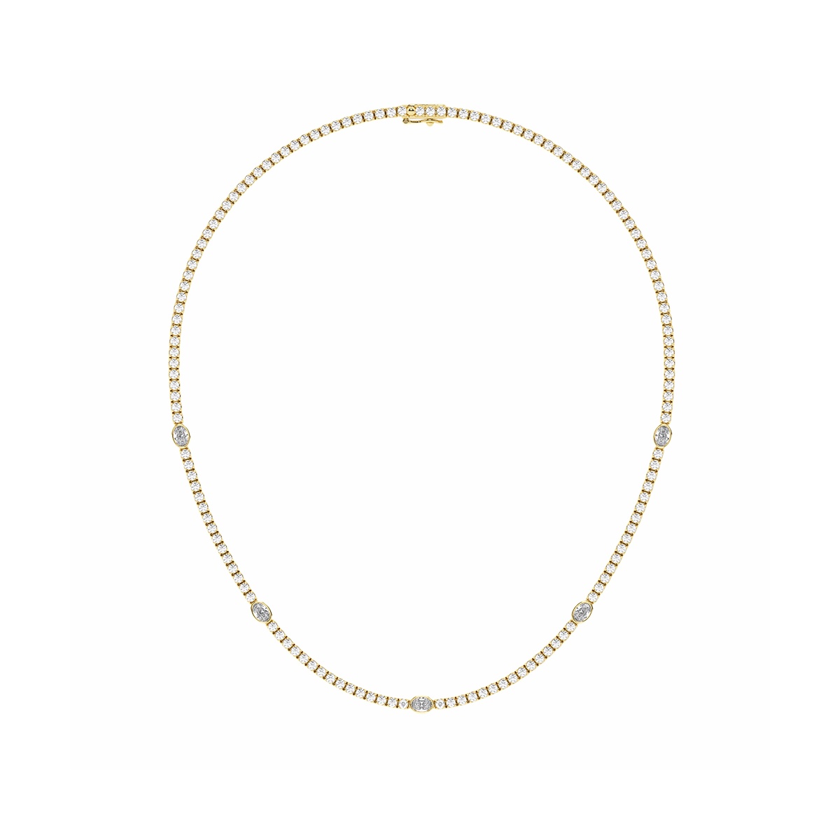 Additional Image 1 for  näas Empowering 8 3/5 ctw Oval Lab Grown Diamond Station Tennis Necklace