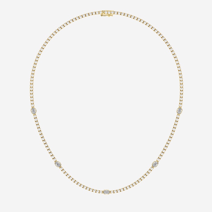 näas Empowering Station Oval Tennis Necklace